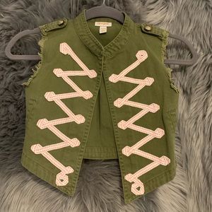 Olive green vest